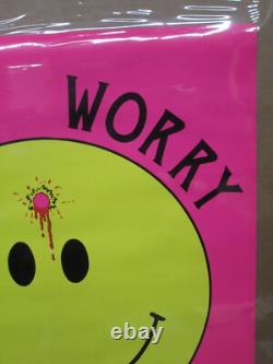 Don't worry be happy Vintage black light Poster 1989 love 18573