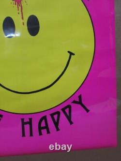 Don't worry be happy Vintage black light Poster 1989 love 18573
