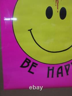 Don't worry be happy Vintage black light Poster 1989 love 18573