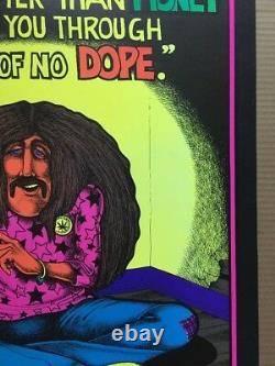 Dope Will Get You Through Times Money Smoke Weed 1971 Vintage Black light Poster