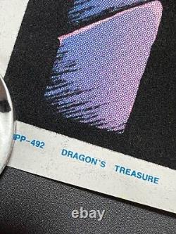Dragon's Treasure flocked Velva-Print blacklight fantasy poster 1980 23x35 NOS