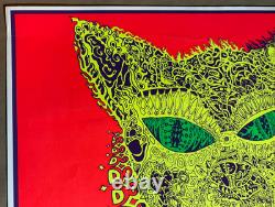 ELECTRIC CAT VINTAGE 1970s BLACKLIGHT POSTER COCORICO GRAPHICS By Joe Roberts Jr