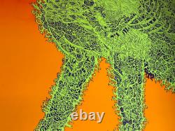 ELECTRIC CAT VINTAGE 1970s BLACKLIGHT POSTER COCORICO GRAPHICS By Joe Roberts Jr