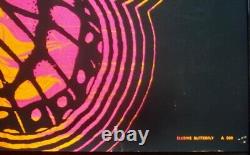 ELUSIVE BUTTERFLY Vintage 1971 BLACK LIGHT HEAD SHOP poster 20x30