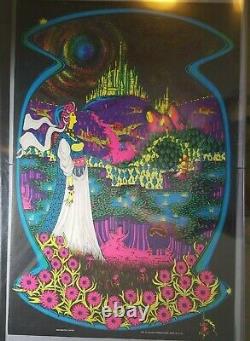 ENCHANTED CASTLE 1971 VINTAGE BLACKLIGHT NOS SALADIN POSTER By PETAGNO -NICE