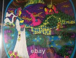 ENCHANTED CASTLE 1971 VINTAGE BLACKLIGHT NOS SALADIN POSTER By PETAGNO -NICE