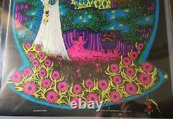 ENCHANTED CASTLE 1971 VINTAGE BLACKLIGHT NOS SALADIN POSTER By PETAGNO -NICE