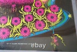 ENCHANTED CASTLE 1971 VINTAGE BLACKLIGHT NOS SALADIN POSTER By PETAGNO -NICE