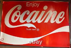 ENJOY COCAINE COKE PARODY VINTAGE 1970's HEADSHOP POSTER -NICE