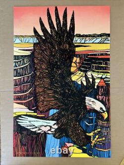 Eagle blacklight poster vintage original 1970s pro arts psychedelic trippy