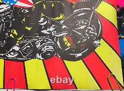 Easy Rider Motorcycle 1971 Vintage Blacklight Poster -nice