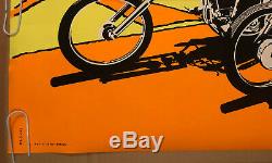 Easy Rider Original Vintage Blacklight Poster Fonda Hopper Easy Cycle 60s Movíe