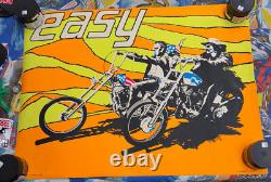 Easy rider blacklight poster peter fonda Dennis hopper movie 1969 Motorcycle