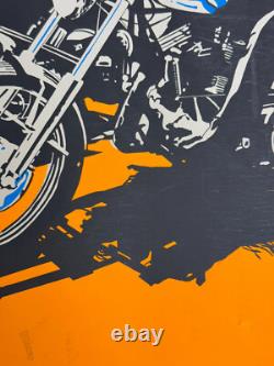 Easy rider blacklight poster peter fonda Dennis hopper movie 1969 Motorcycle