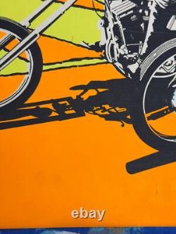 Easy rider blacklight poster peter fonda Dennis hopper movie 1969 Motorcycle