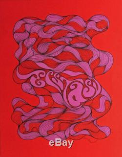 Ecstasy Rare Original 1960s Psychedelic Blacklight Poster by Simeon O'Marshall