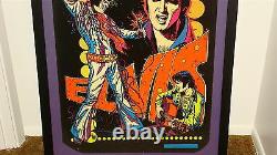 Elvis Presley Original Black Light Poster Framed 1975