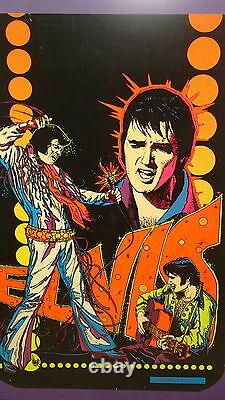 Elvis Presley Original Black Light Poster Framed 1975