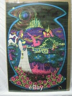 Enchanted Castle Black Light Psychedelic Vintage Poster Garage 1971 Cng797