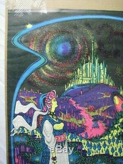 Enchanted Castle Black Light Psychedelic Vintage Poster Garage 1971 Cng797