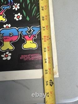 Everybody Loves A Hippy Black Light Psychedelic Vintage Poster 1971 Cng2960