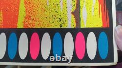 Exodus Vintage Blacklight Poster, 1971 Hot Air Balloons, Psychedelic,'70s