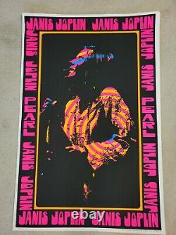 Extremely Rare! Vintage 1971 Original Janis Joplin Pearl blacklight Poster