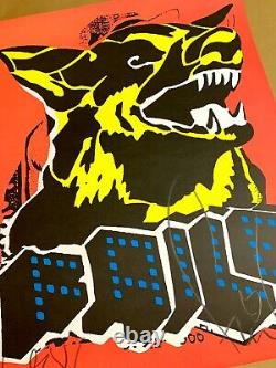 FAILE DOG Black Light Signed & Stamped Art Print 1st Ed New York Invasion Poster