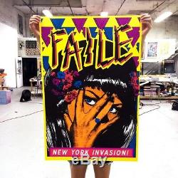 FAILE New York Invasion Art Print 2015 Deluxx Fluxx Blacklight Poster SN # 200