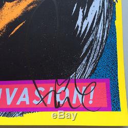 FAILE New York Invasion Black Light 2015 Signed print poster Brooklyn NYC iconic