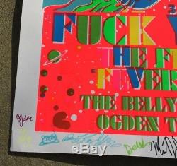 FLAMING LIPS F Yeah 2015 Denver, Colorado Group Signed / Autographed Rare Poster
