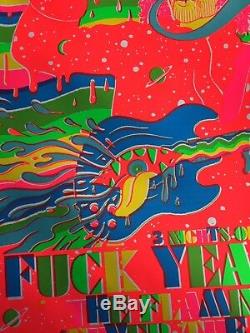 FLAMING LIPS F Yeah 2015 Denver, Colorado Group Signed / Autographed Rare Poster