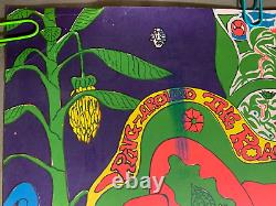 FLOWER POWER SPEED KILLS VINTAGE 1970's BLACKLIGHT HEADSHOP POSTER By GLATE