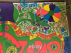 FLOWER POWER SPEED KILLS VINTAGE 1970's BLACKLIGHT HEADSHOP POSTER By GLATE