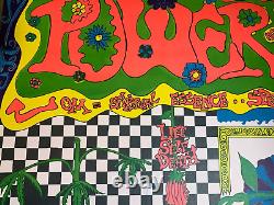 FLOWER POWER SPEED KILLS VINTAGE 1970's BLACKLIGHT HEADSHOP POSTER By GLATE