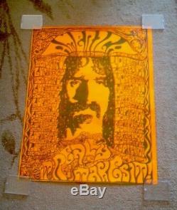 FRANK ZAPPA VINTAGE POSTER 1960's America It Really Makes It Black Light Rare