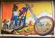 Freedom Rider Vintage 1972 Blacklight Motorcycle Biker Poster By Barry Hanson
