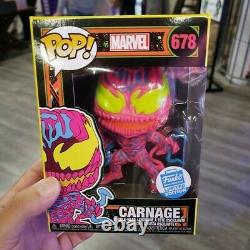 FUNKO POP Carnage & 2 posters LE Black Light Glow Order CONFIRMED