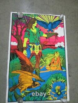 Falcon Hunter 1971 black light poster vintage psychedelic C1235