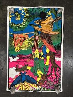 Falcon Hunter 1971 black light poster vintage psychedelic C2636