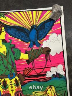 Falcon Hunter 1971 black light poster vintage psychedelic C2637