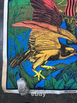 Falcon Hunter 1971 black light poster vintage psychedelic C2637