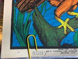 Falcon Hunter Vintage 1971 Headshop Blacklight Pacific Screen Poster -nice