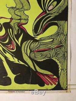 Fantasies Of Invention Original Vintage Blacklight Poster Psychedelic 1960's