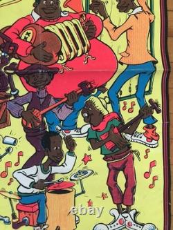 Fat Albert Rare 1972 Junkyard Band Black Light Poster Artko Studios 22.5x34