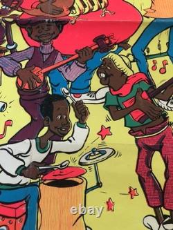 Fat Albert Rare 1972 Junkyard Band Black Light Poster Artko Studios 22.5x34