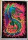 Fire Dragon Fire Breathing Dragon Blacklight Flocked Vintage Poster