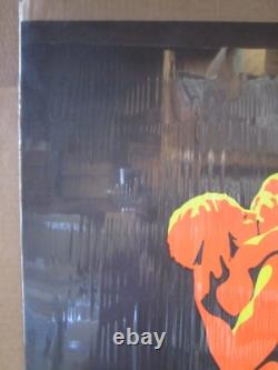 Flaming Love Vintage embrace black light Poster 1970's make love not war 20278