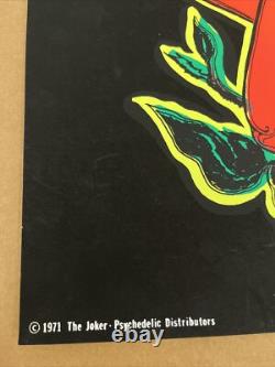 Flower goddess blacklight poster vintage original silkscreen day glow 1971 joker