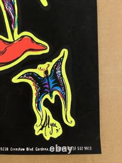 Flower goddess blacklight poster vintage original silkscreen day glow 1971 joker